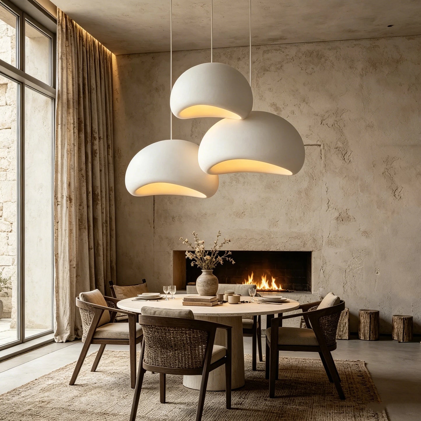 Minimalist Resin Pendant Light for Dining Room