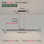 Lámpara colgante minimalista de hierro - Lámpara colgante lineal