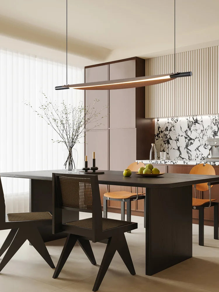 Minimalist Wood Hanging Pendant Light for Dining Room