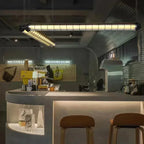 Industrial Iron Pendant Light Long Bar LED Hanging Lamp