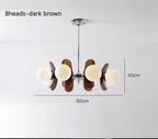 Retro Glass Pendant Light with Amber Accents