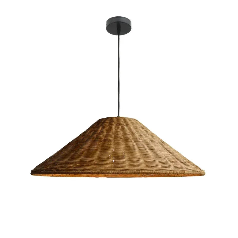 Bohemian Rattan Pendant Light Hand-Woven