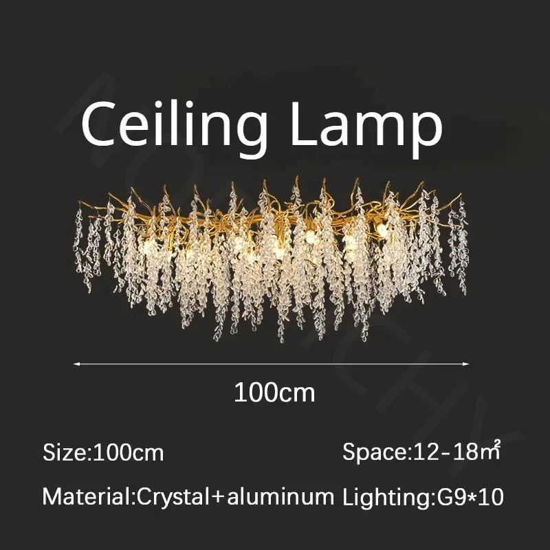 Modern Branch Crystal LED Chandelier Pendant
