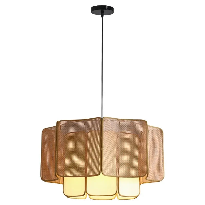 Bohemian Rattan Pendant Light for Dining Room