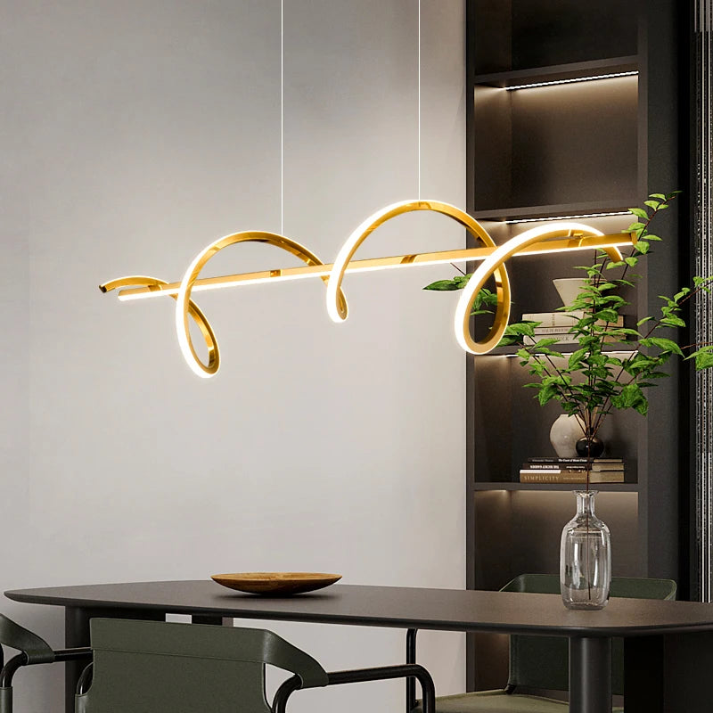 Nordic LED Pendant Light - Modern Wave Design