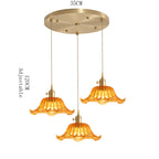 Retro Colored Glass Pendant Light Collection with Brass Fitting for Cafe