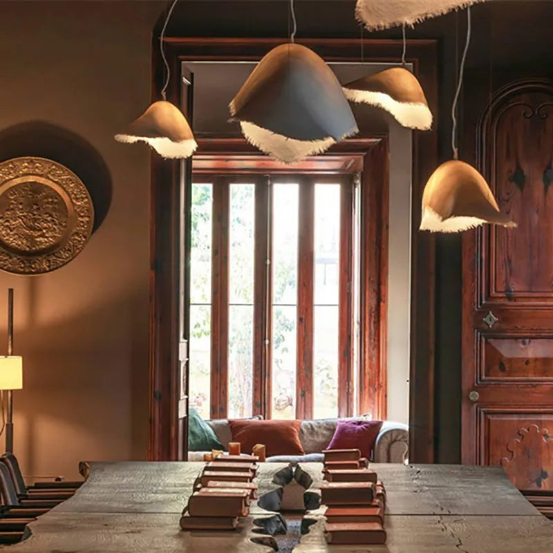Nordic Iron Pendant Light with Fringe Detail