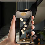 Modern Crystal Glass Pendant Light for Staircase