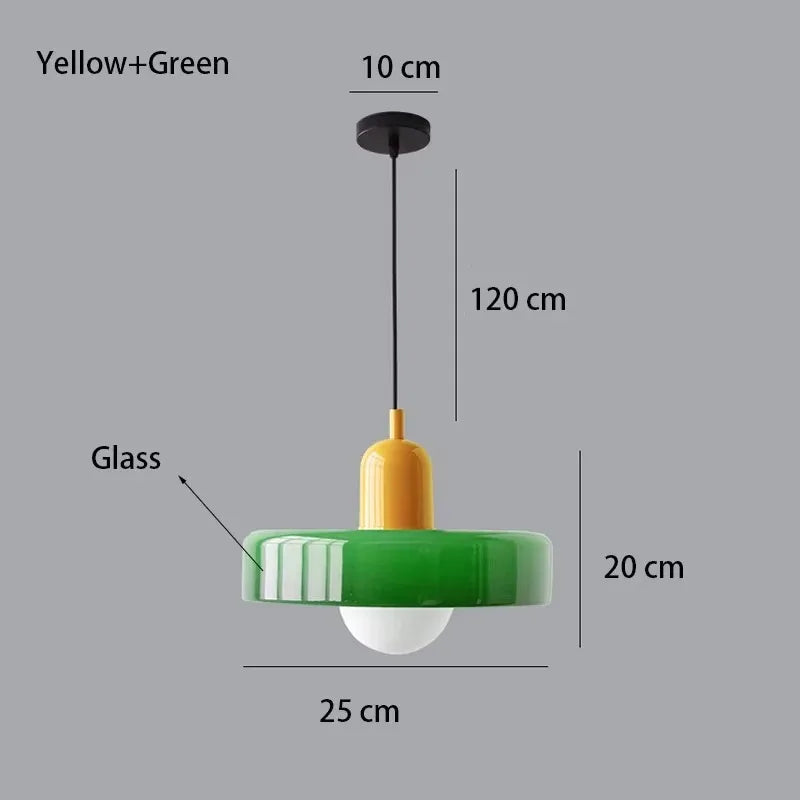 Nordic Retro Glass Pendant Light for Dining Room