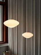Danish Designer Opal Glass Teardrop Pendant Light for Dining Table