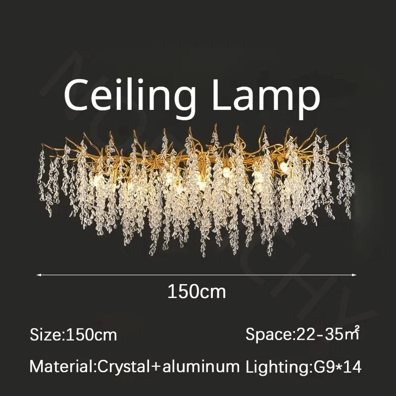 Modern Branch Crystal LED Chandelier Pendant