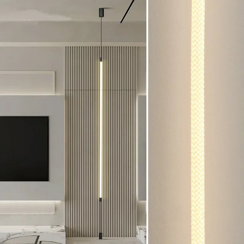 Lámpara colgante minimalista de fibra tejida para sala de estar
