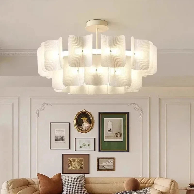 Nordic Fabric Pendant Light with Textured Shade