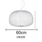 Italian Spokes Wire Cage Pendant Light in Gold for Staircase and Lobby