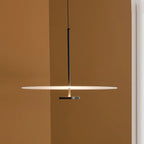 Minimalist Black Metal Disc Pendant Light for Dining