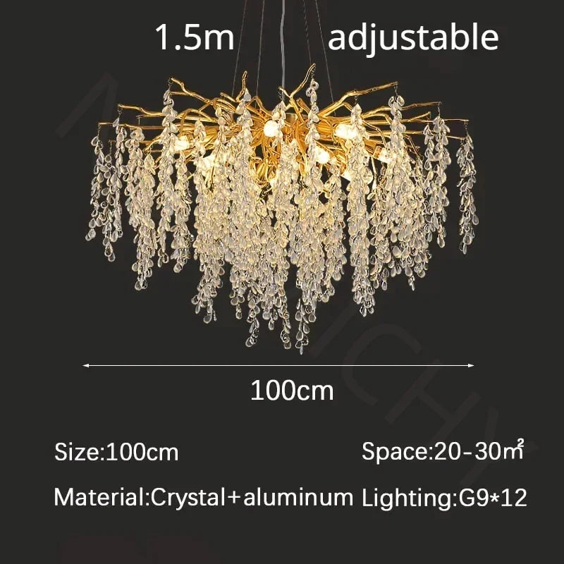 Modern Branch Crystal LED Chandelier Pendant