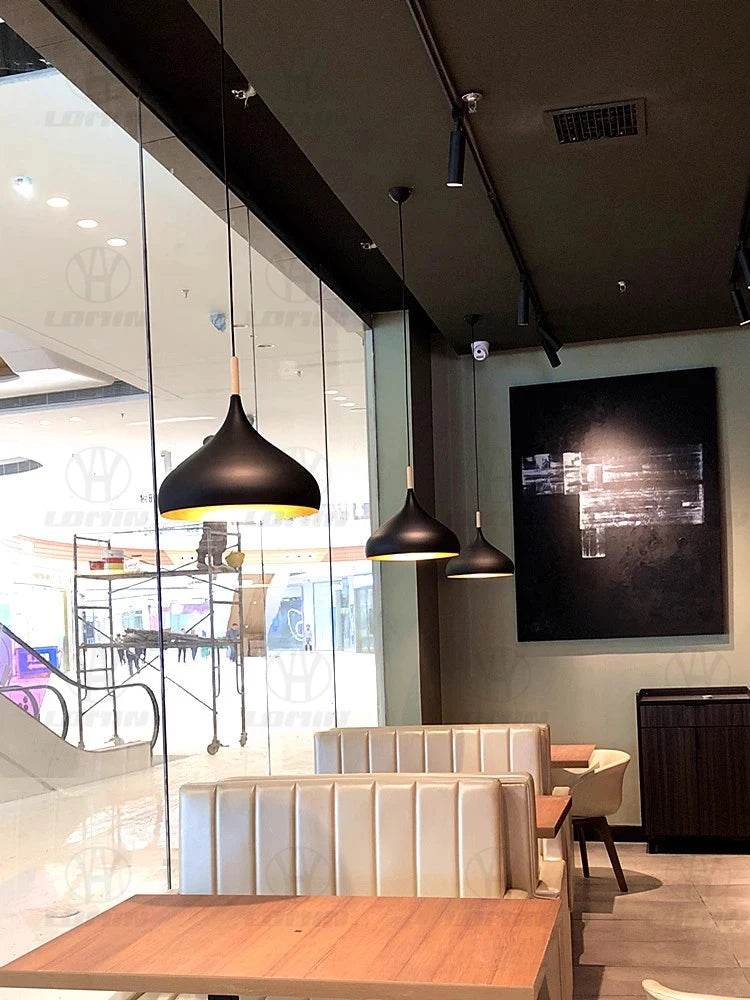 Industrial Black Iron Pendant Light for Dining