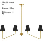 Nordic Iron Pendant Light with Fabric Shades