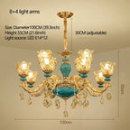 European Ceramic Chandelier Luxury Hall Light
