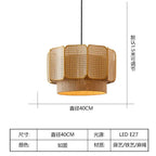 Bohemian Rattan Pendant Light for Dining Room