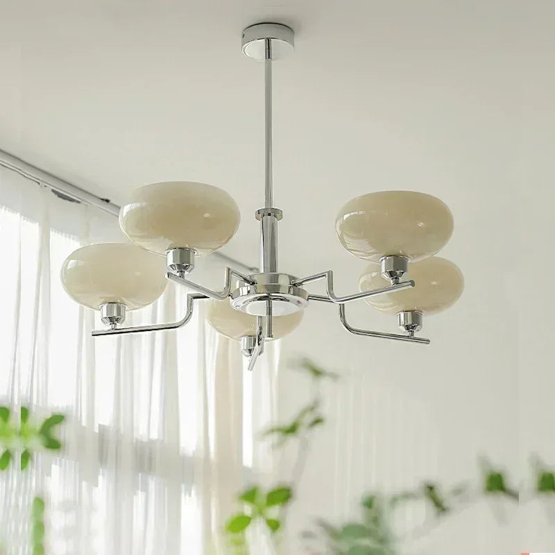Lámpara Colgante de Cristal con Diseño Artístico Retro, Bola, Utilizada en Dormitorios, Salas de Estudio, Salones, Cocinas y Candelabro de Isla, Colgante Interior
