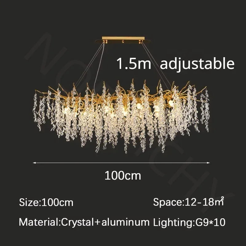 Modern Branch Crystal LED Chandelier Pendant