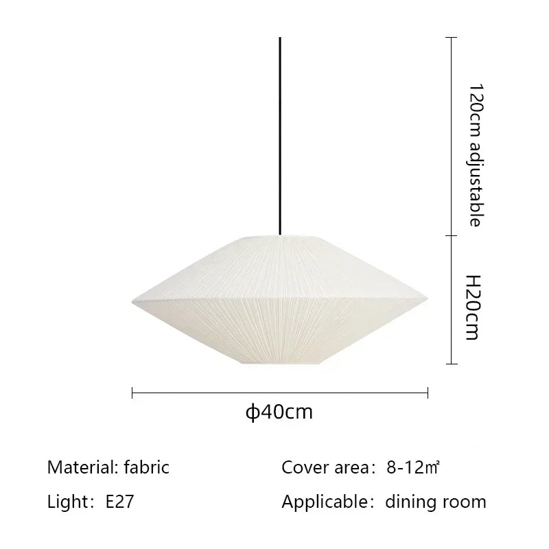 Nordic Fabric Pendant Light - Minimalist Hanging Lamp