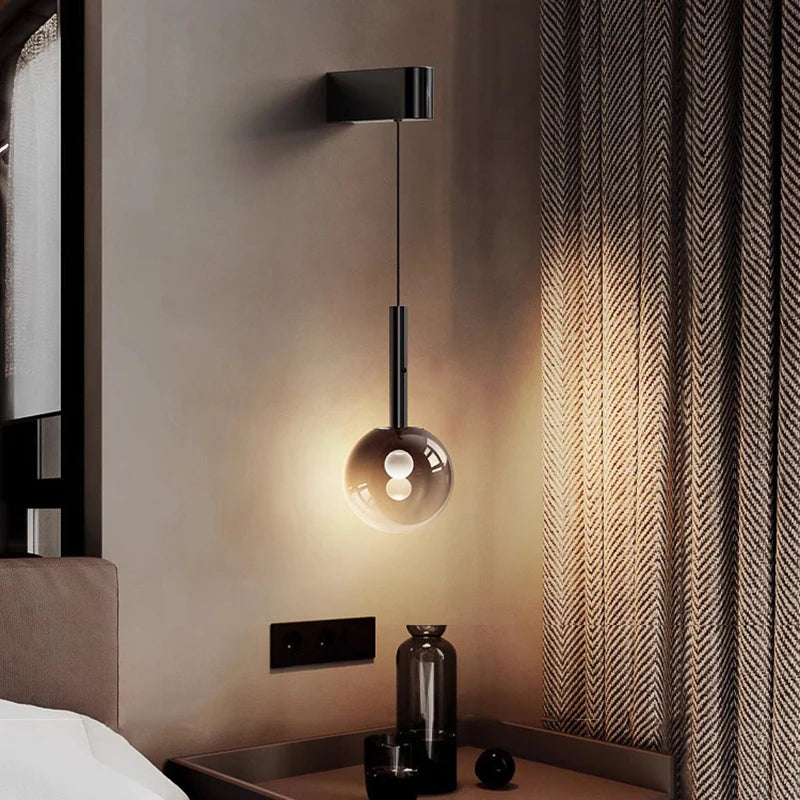 Nordic Glass Pendant Light for Bedroom