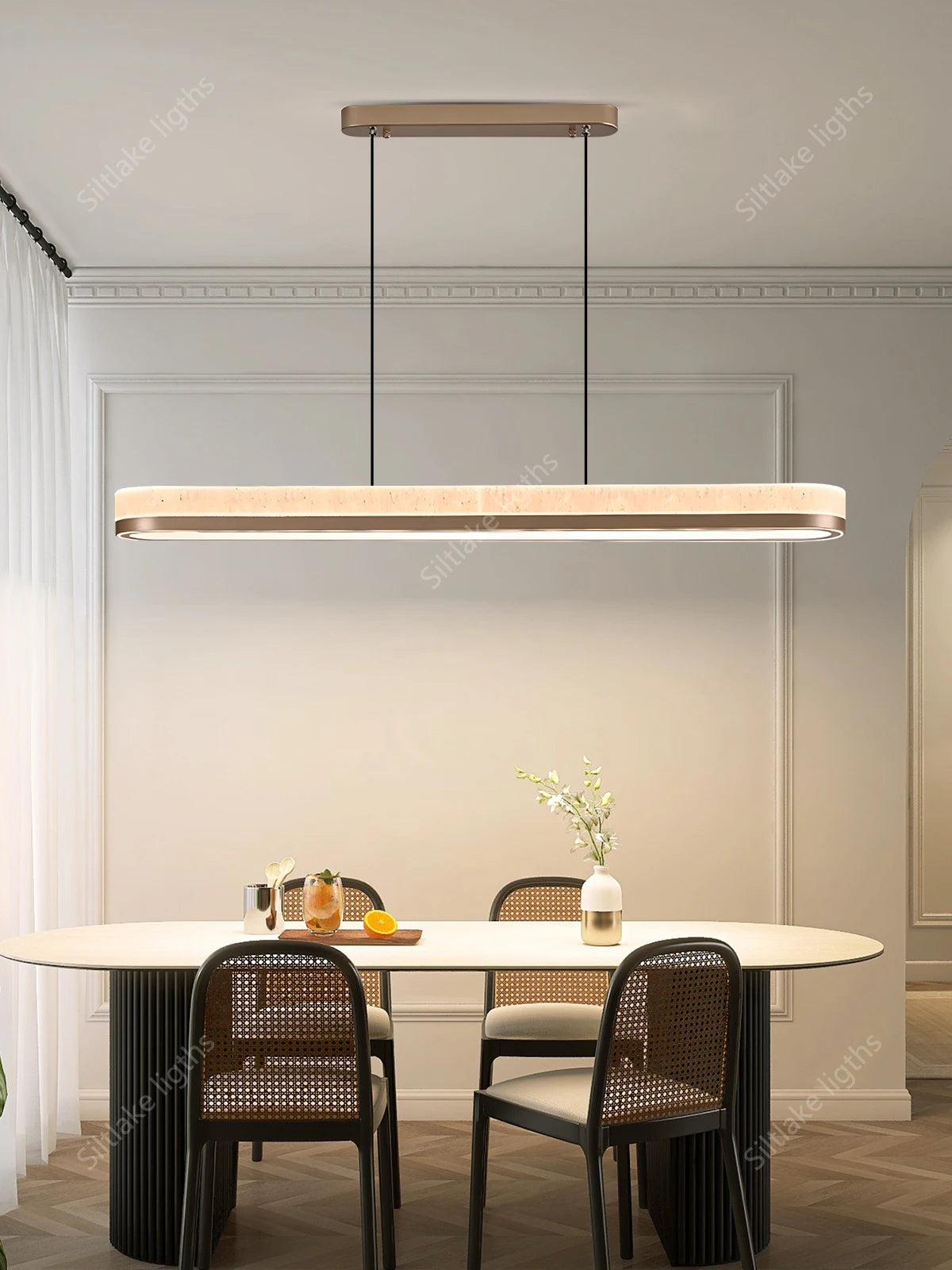Lámpara colgante nórdica de madera para comedor