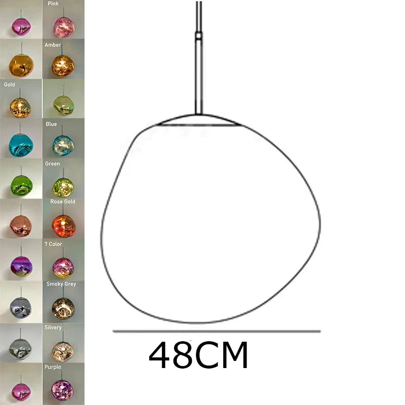 Nordic Glass Pendant Light - Lava Design Hanging Lamp
