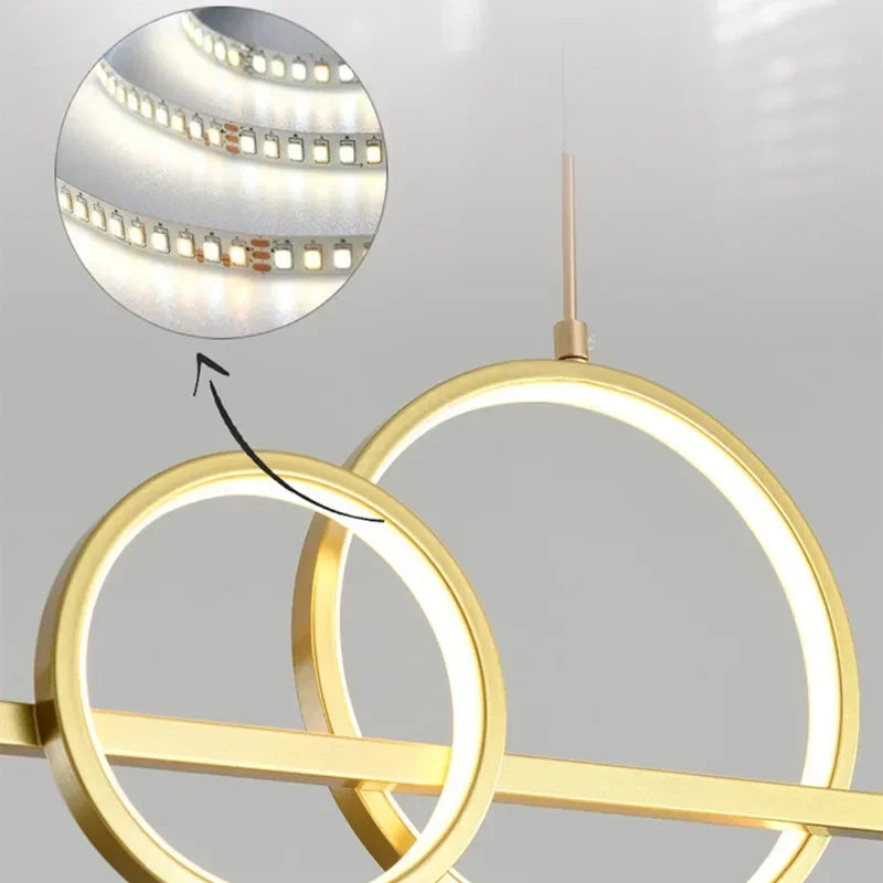 Minimalist Iron Pendant Light with Brass Accents