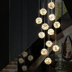 Nordic Glass Sphere Pendant Light for Stairwell