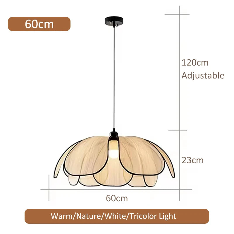 Nordic Fabric Pendant Light with 3 Color Temperature