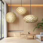 Lámpara colgante bohemia de ratán de bambú para dormitorio
