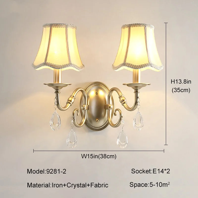 Gold Crystal Chandelier Pendant Light for Living Room