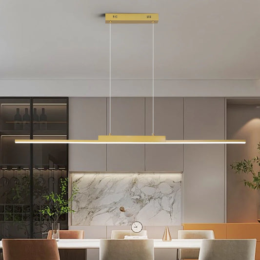 Minimalist Gold Iron Pendant Light for Dining Room