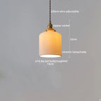 Lámpara colgante nórdica de cristal con base de cobre