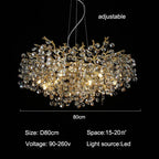 Modern Gold Branch Crystal Chandelier for Dining Room