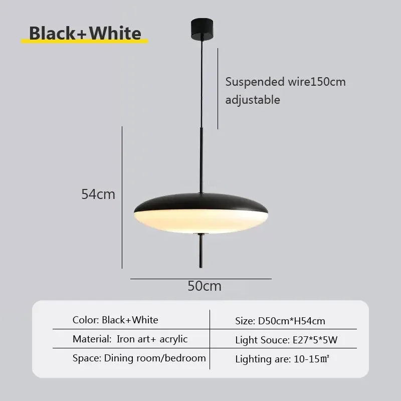 Lámpara colgante de cristal minimalista para comedor