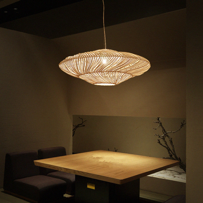 Zen Rattan Woven Pendant Ceiling Lamp