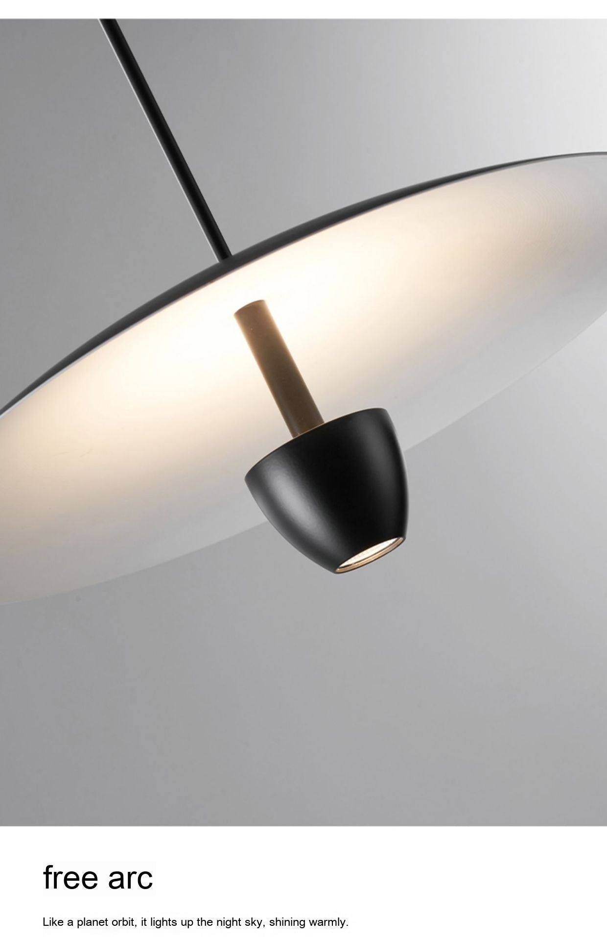 Modern Minimalist Black Pendant Chandelier