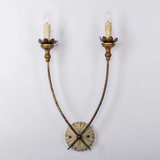 Double-Head Iron Wall Lamp - Warm Light