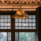 Modern Gold Lotus Leaf Pendant Light