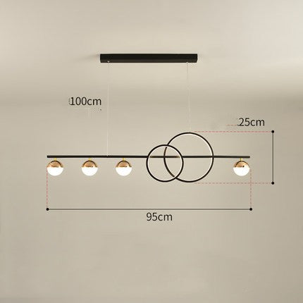 Lámpara de Mesa Rectangular Creativa Nueva Lámpara Colgante Simple Moderna para Comedor y Bar