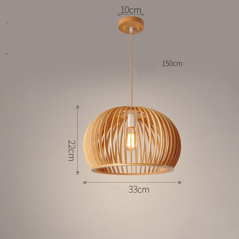 Nordic Wood Half Round Pendant Light - Modern Minimalist