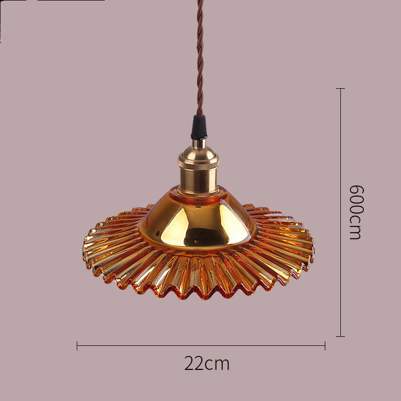 Nordic Glass Pendant Chandelier Copper Fixture