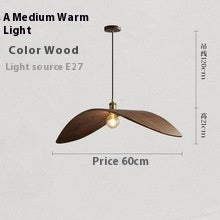 Southeast Asian Walnut Wood Pendant Chandelier