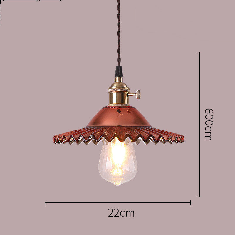 Nordic Glass Pendant Chandelier Copper Fixture