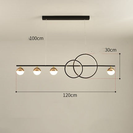 Lámpara de Mesa Rectangular Creativa Nueva Lámpara Colgante Simple Moderna para Comedor y Bar
