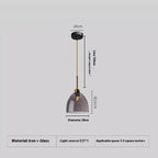 Modern Glass Pendant Chandelier for Bedroom